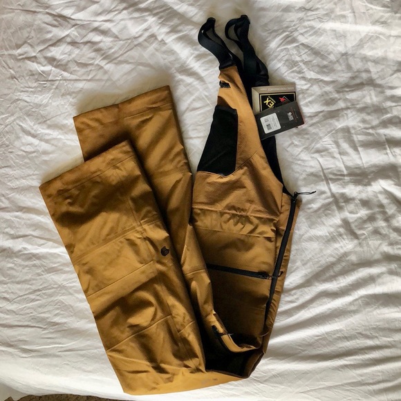 SOLD! NWT Mountain Hardwear Men's Boundary Ridge™ GORE-TEX Bib Golden Brown - Picture 8 of 9